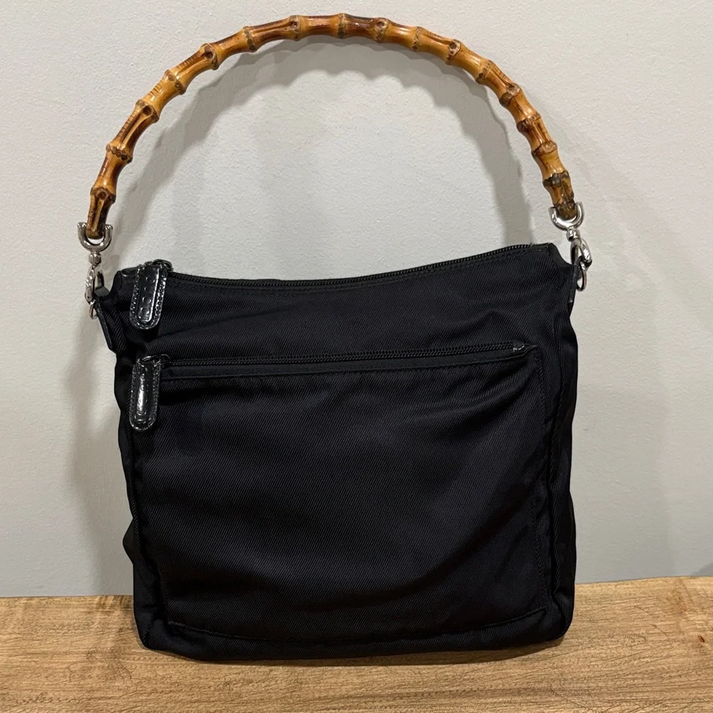 GUCCI VINTAGE Bamboo Nylon Bag EVC